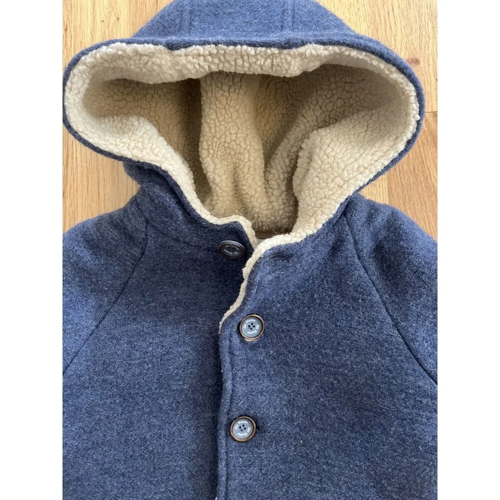 Pili Carrera 1963‎ Kids Blue Wool Sherpa Coat Size 4